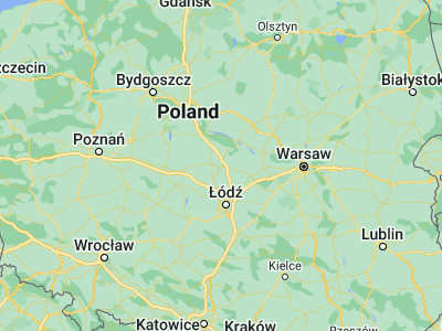 Map showing location of Kutno (52.23064, 19.36409)