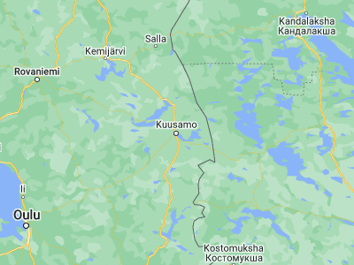Map showing location of Kuusamo (65.96667, 29.18333)