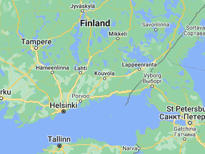 Map showing location of Kuusankoski (60.9, 26.63333)