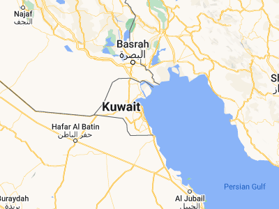 Map showing location of Kuwait City (29.36972, 47.97833)