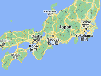 Map showing location of Kuwana (35.06667, 136.7)