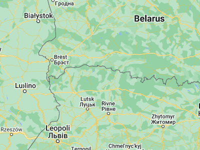 Map showing location of Kuznetsovs’k (51.68333, 25.86667)