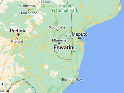 Map showing location of Kwaluseni (-26.48333, 31.33333)