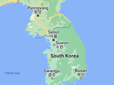 Map showing location of Kwangju (37.41, 127.25722)