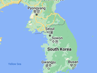 Map showing location of Kwangmyŏng (37.47722, 126.86639)