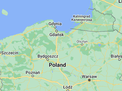 Map showing location of Kwidzyn (53.72495, 18.93114)