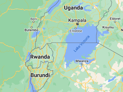 Map showing location of Kyaka (-1.25222, 31.42028)