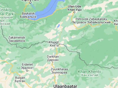 Map showing location of Kyakhta (50.35737, 106.45033)