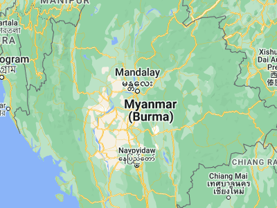 Map showing location of Kyaukse (21.6, 96.13333)