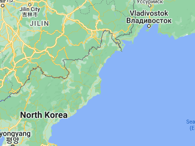 Map showing location of Kyŏngsŏng (41.58778, 129.60611)