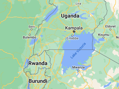 Map showing location of Kyotera (-0.61556, 31.5175)
