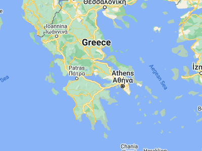 Map showing location of Kyriáki (38.35, 22.78333)