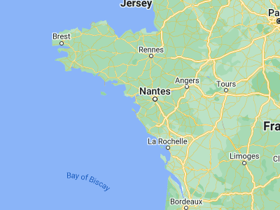 Map showing location of La Bernerie-en-Retz (47.0804, -2.03642)