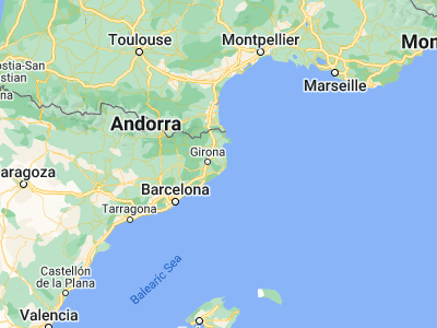 Map showing location of la Bisbal d'Empordà (41.95, 3.05)