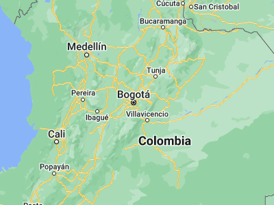 Map showing location of La Calera (4.72069, -73.96926)