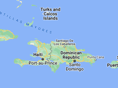 Map showing location of La Caya (19.69981, -71.12084)