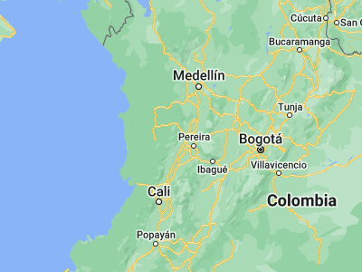 Map showing location of La Celia (5.04333, -76.01667)