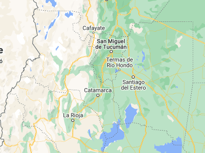 Map showing location of La Cocha (-27.77729, -65.57035)