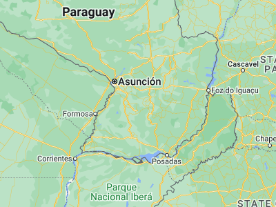 Map showing location of La Colmena (-25.88333, -56.81667)