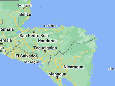Map showing location of La Concepción (14.7, -86.23333)