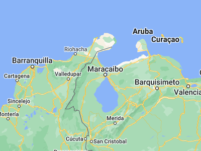 Map showing location of La Concepción (10.61919, -71.83814)