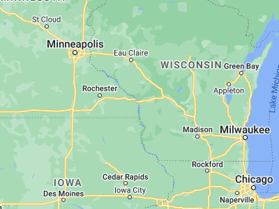 Map showing location of La Crosse (43.80136, -91.23958)