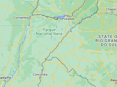 Map showing location of La Cruz (-29.17443, -56.64326)