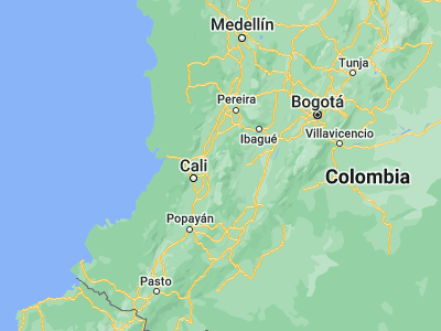 Map showing location of La Cumbre (3.7225, -76.02083)