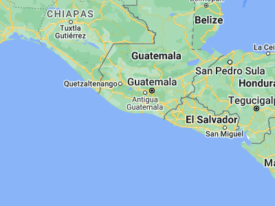 Map showing location of La Democracia (14.23083, -90.94722)