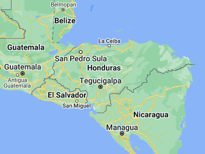 Map showing location of La Ermita (14.46667, -87.06667)