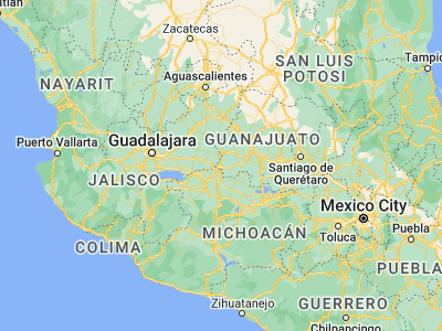 Map showing location of La Ermita (20.4158, -101.99105)