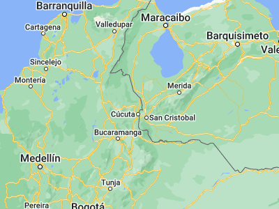 Map showing location of La Esperanza (8.21043, -72.46399)
