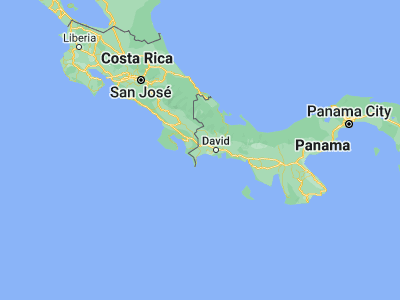 Map showing location of La Esperanza (8.4, -82.8)