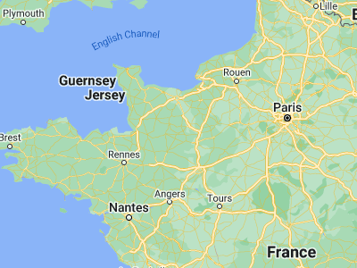 Map showing location of La Ferté-Macé (48.58999, -0.358)