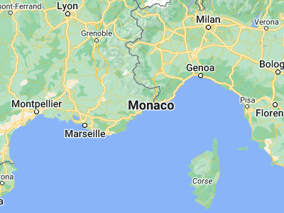 Map showing location of La Gaude (43.72235, 7.15083)