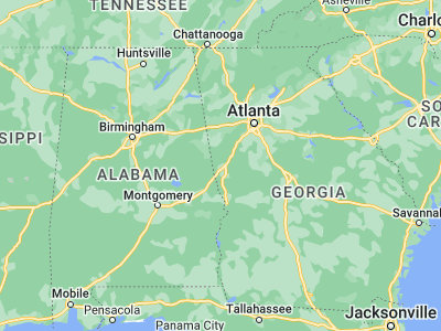 Map showing location of La Grange (33.03929, -85.03133)