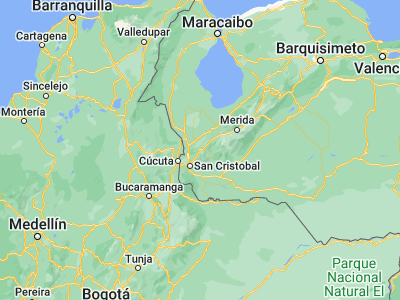 Map showing location of La Grita (8.13219, -71.98337)