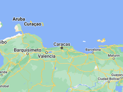 Map showing location of La Guaira (10.59901, -66.9346)