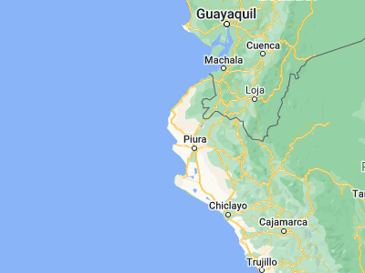 Map showing location of La Huaca (-4.91167, -80.96)