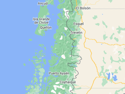 Map showing location of La Junta (-43.96028, -72.44028)