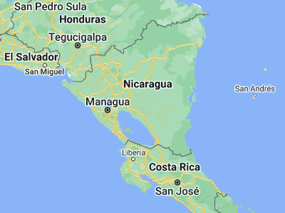 Map showing location of La Libertad (12.21635, -85.16595)
