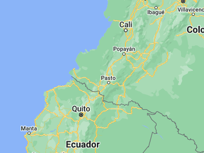Map showing location of La Llanada (1.48997, -77.58347)