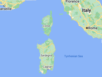 Map showing location of La Maddalena (41.21424, 9.40833)