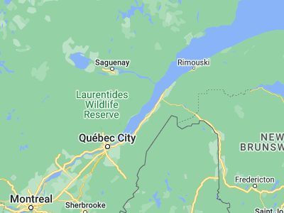 Map showing location of La Malbaie (47.65753, -70.15594)