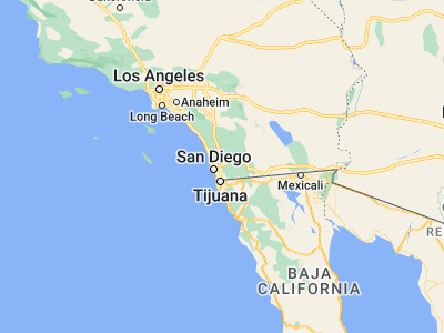Map showing location of La Mesa (32.76783, -117.02308)