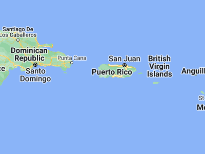 Map showing location of La Parguera (17.97497, -67.04657)