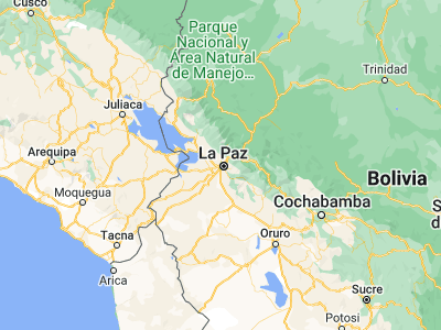Map showing location of La Paz (-16.5, -68.15)