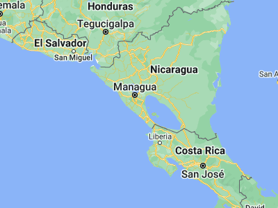 Map showing location of La Paz de Oriente (11.82331, -86.12756)