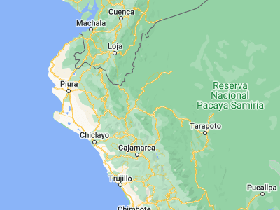 Map showing location of La Peca (-5.61111, -78.435)