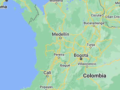 Map showing location of La Pintada (5.74867, -75.60626)